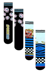 SPONGEBOB SQUAREPANTS Men’s 2 Pair of Socks GROSS EYED BOB - Novelty Socks And Slippers