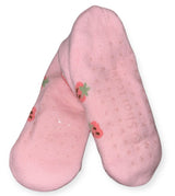 STRAWBERRY SHORTCAKE Ladies Shortie Gripper Bottom Slipper Socks - Novelty Socks And Slippers