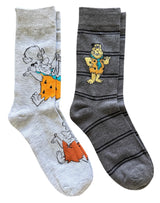 THE FLINTSTONES Men’s 2 Pair of Socks FRED & BARNEY ‘GRAND POOBAH’ - Novelty Socks And Slippers