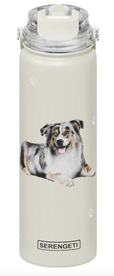 Dog & Cat Stainless Steel 24 Oz. Water Bottle By E&S Pets (Choose Breed) - Novelty Socks And Slippers