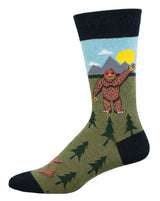 SOCKSMITH Brand Men’s PEACE OUT BIGFOOT Socks - Novelty Socks And Slippers