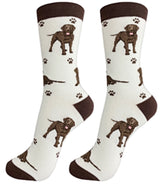 CHOCOLATE LABRADOR Dog Unisex Socks By E&S Pets - Novelty Socks for Less