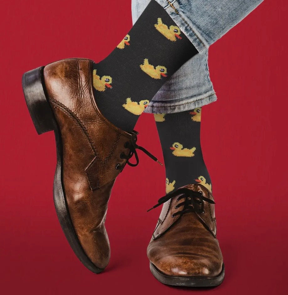 YELLOW RUBBER DUCKS Men’s Socks MeMoi Brand - Novelty Socks And Slippers