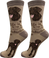 CHOCOLATE LABRADOR Dog Adult Unisex Socks By E&S Pets Choose Style