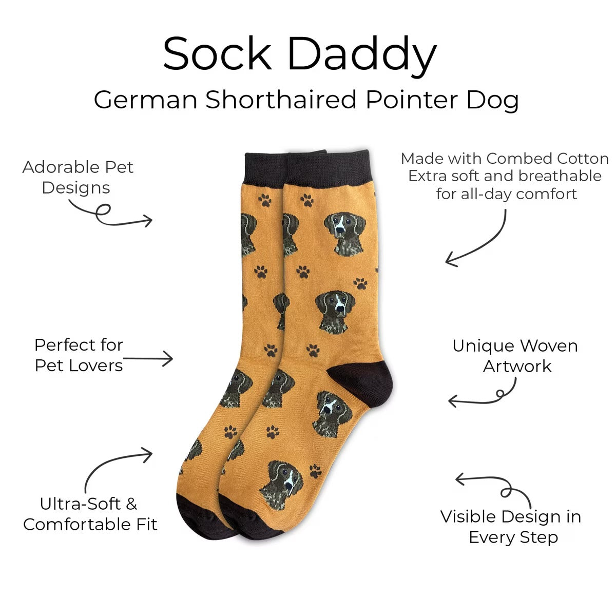 GERMAN SHORTHAIRED POINTER Dog Adult Unisex Socks Choose Style