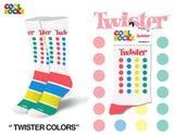 HASBRO GAME OF TWISTER Unisex Socks (CHOOSE SIZE) COOL SOCKS Brand - Novelty Socks for Less
