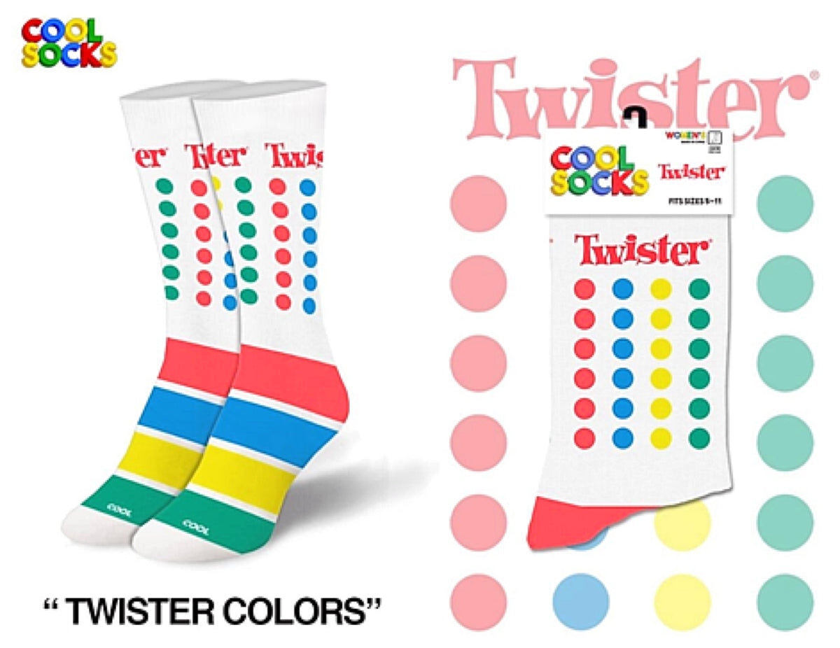 HASBRO GAME OF TWISTER Unisex Socks (CHOOSE SIZE) COOL SOCKS Brand - Novelty Socks for Less