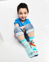 ROBOT & ALIEN Unisex Toddler Mismatched Gripper Bottom Socks PALS SOCKS Brand - Novelty Socks And Slippers