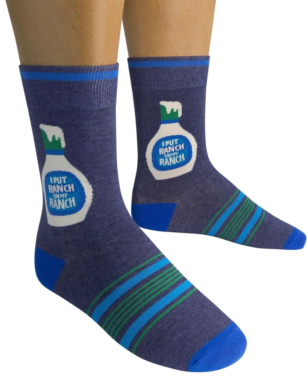 I PUT RANCH ON MY RANCH Adult Unisex Socks FUNATIC Brand - Novelty Socks And Slippers