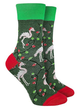 GOOD LUCK SOCK Brand Ladies CHRISTMAS PINK FLAMINGOS Socks With CHRISTMAS LIGHTS - Novelty Socks And Slippers