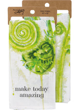 Primitives By Kathy ‘MAKE TODAY AMAZING’ Kitchen Tea Towel - Novelty Socks And Slippers