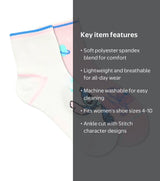 DISNEY STITCH Ladies 2 Pair Of Crew Socks STITCH & ANGEL
