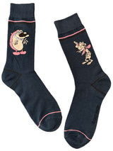 REN & STIMPY Men’s Socks NICKELODEON - Novelty Socks And Slippers
