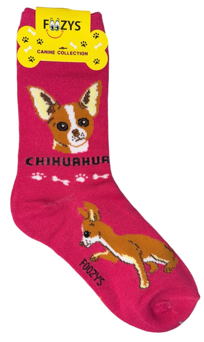 FOOZYS Brand Ladies CHIHUAHUA Dog Socks - Novelty Socks And Slippers