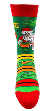 FABDAZ Brand Men’s CHRISTMAS MARIJUANA Socks ‘FOR THE STONERS WHO WERE GOOD ALL YEAR’ - Novelty Socks And Slippers