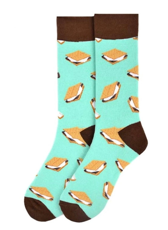 SMORES Men's Socks SMORES ALL OVER PARQUET BRAND