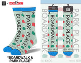 MONOPOLY Board Game Men’s BOARDWALK PARK PLACE Split Socks ODD SOX Brand - Novelty Socks for Less