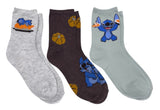 Disney LILO & STITCH Ladies Thanksgiving 3 Pair Of Socks - Novelty Socks And Slippers