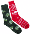 NATIONAL LAMPOONS CHRISTMAS VACATION Men’s 2 Pair Of Socks ‘BURN SOME RUBBER EAT MY DUST’ - Novelty Socks And Slippers
