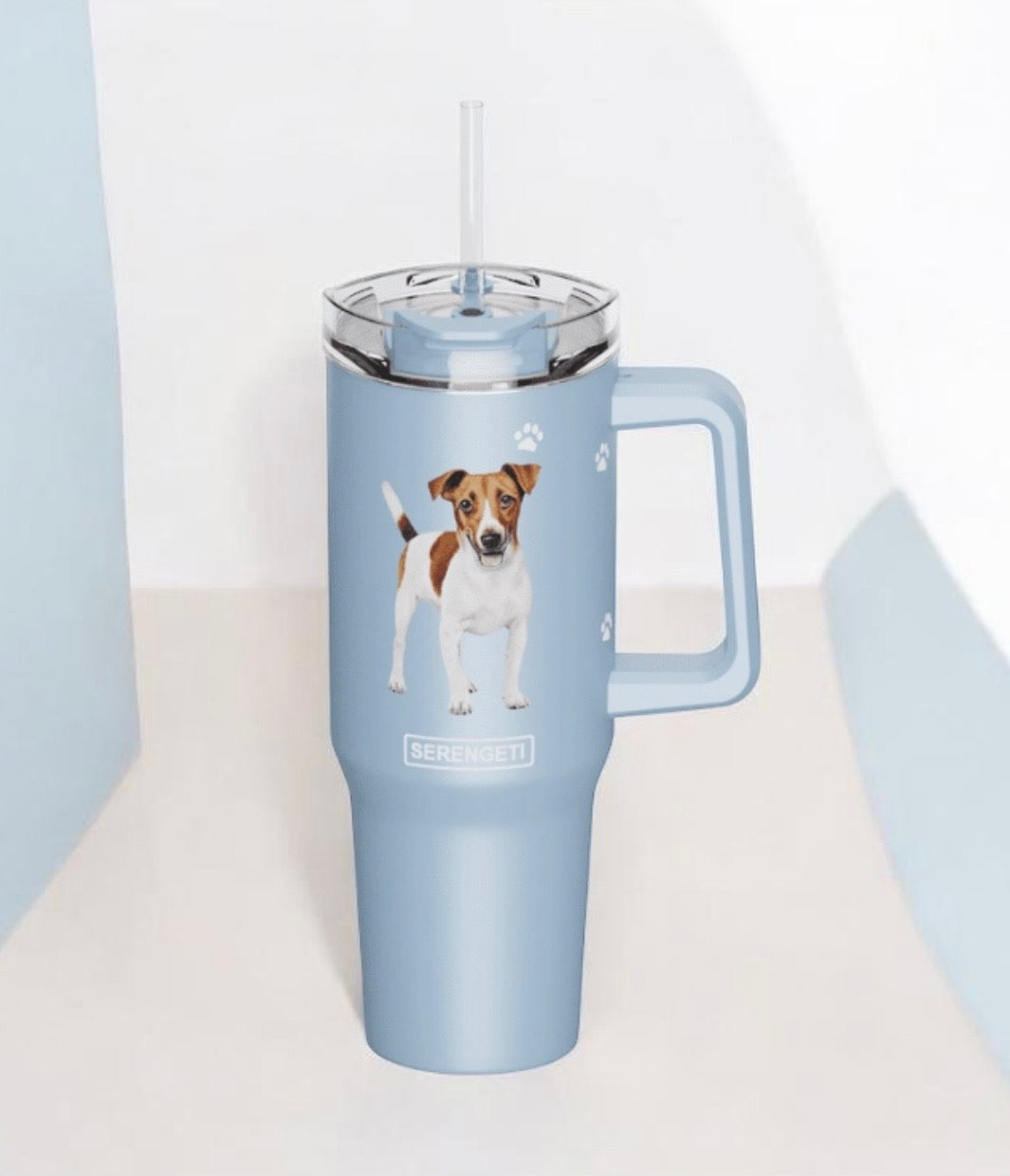 Dog & Cat Stainless Steel Ultimate 40 Oz. Tumbler Hot & Cold Travel Mug By E&S Pets (Choose Breed)