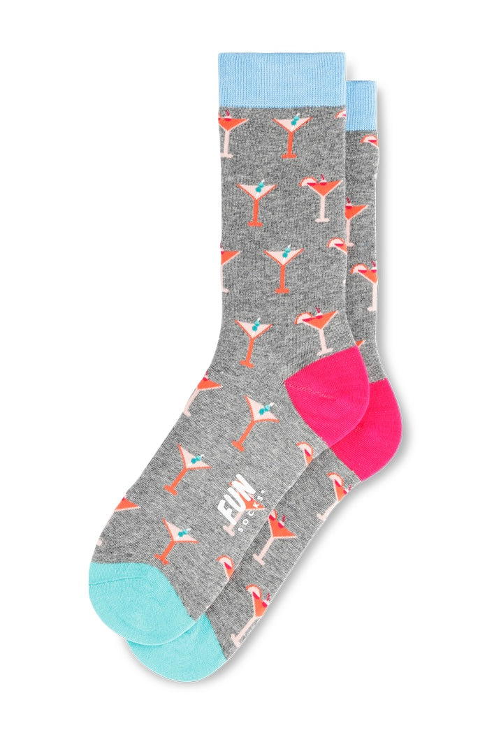 MARTINI DRINKS Ladies Socks FUN SOCKS Brand Drinks All Over