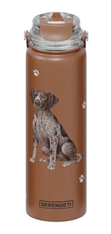 Dog & Cat Stainless Steel 24 Oz. Water Bottle By E&S Pets (Choose Breed) - Novelty Socks And Slippers