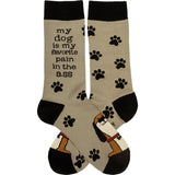 MY DOG IS MY FAVORITE PAIN IN THE ASS Adult Unisex Socks PRIMITIVES BY KATHY Brand