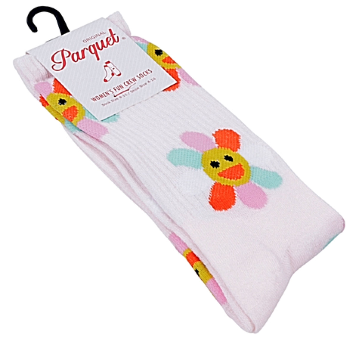 PARQUET Brand Ladies FLOWERS & MUSHROOM Athletic Crew Socks (CHOOSE PATTERN) - Novelty Socks for Less