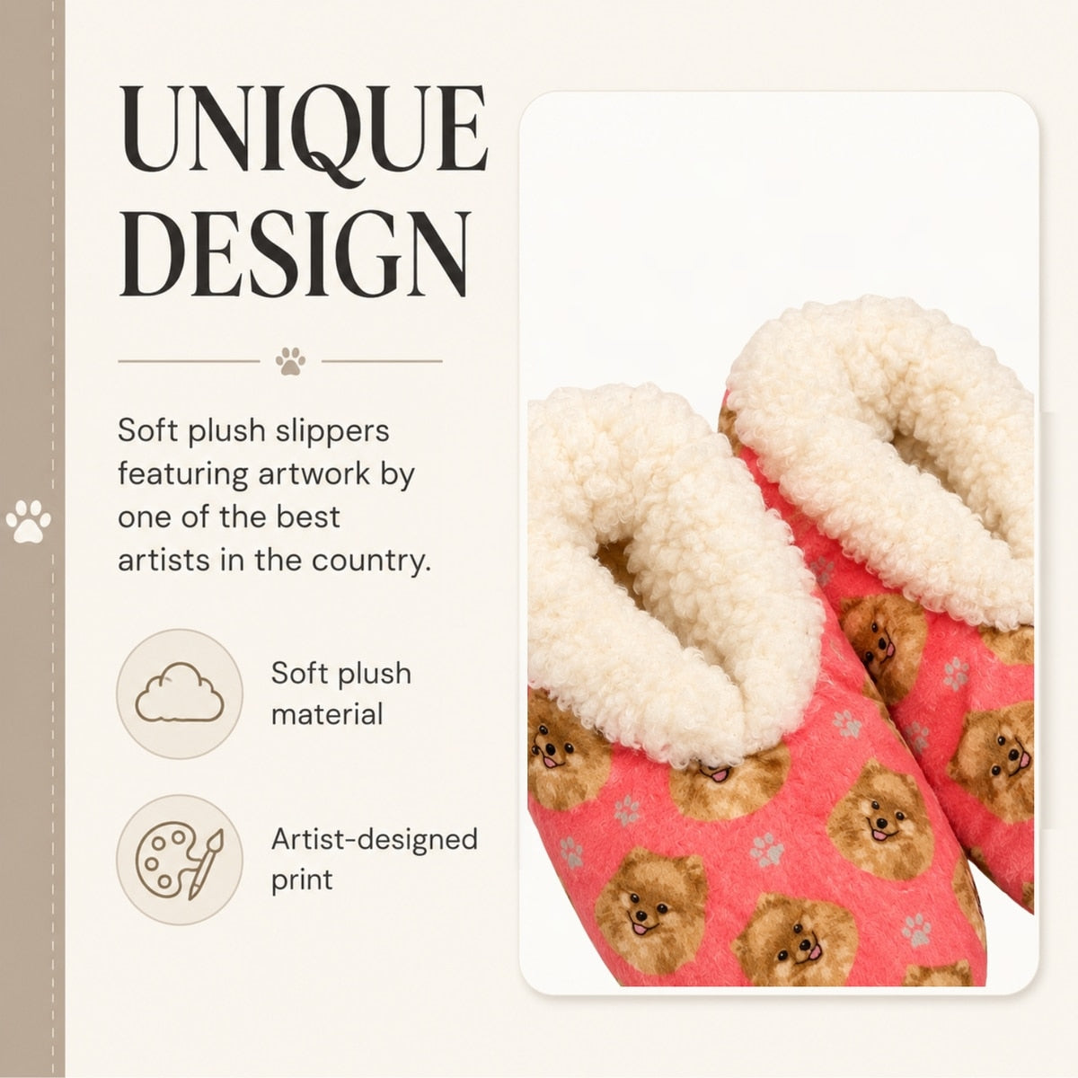 POMERANIAN Dog Ladies Non-Slip Slippers COMFIES BRAND By E&S Pets