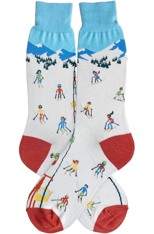 SKIING Men’s Socks DOWNHILL SKIERS FOOT TRAFFIC Brand