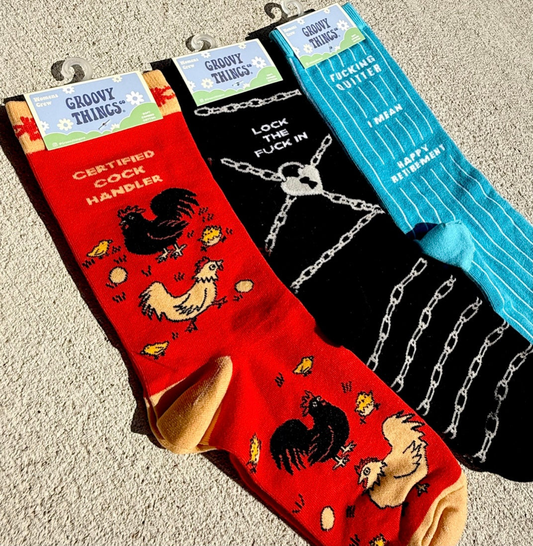 GROOVY THINGS Brand Ladies FUCK ALL Y’ALL Socks - Novelty Socks And Slippers