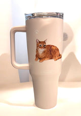 Dog & Cat Stainless Steel Ultimate 40 Oz. Tumbler Hot & Cold Travel Mug By E&S Pets (Choose Breed)