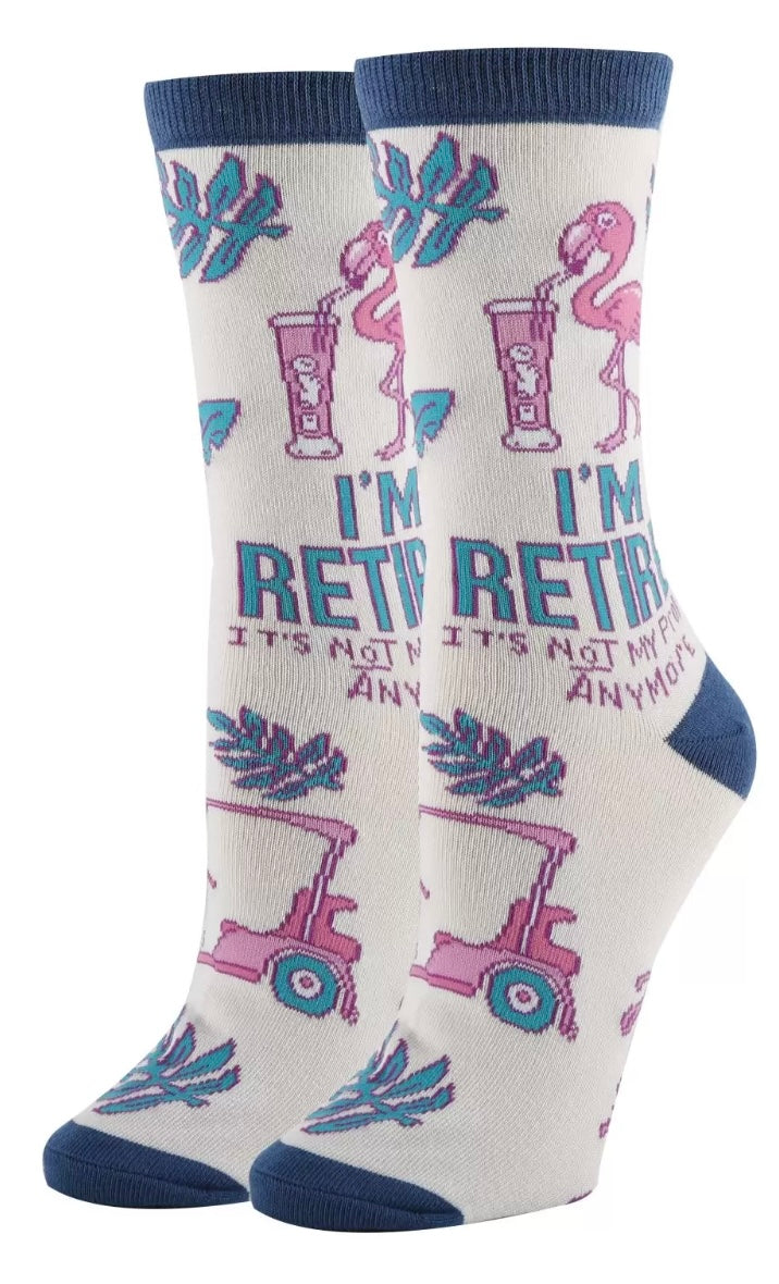 OOOH YEAH Brand Ladies RETIREMENT Socks - Novelty Socks And Slippers