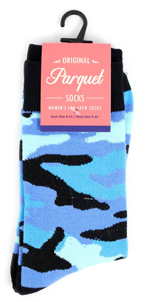 PARQUET Brand Ladies CAMOFLAUGE Socks (CHOOSE COLOR) - Novelty Socks And Slippers