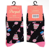 BIRTHDAY CAKE & BALLOONS Ladies Socks PARQUET Brand
