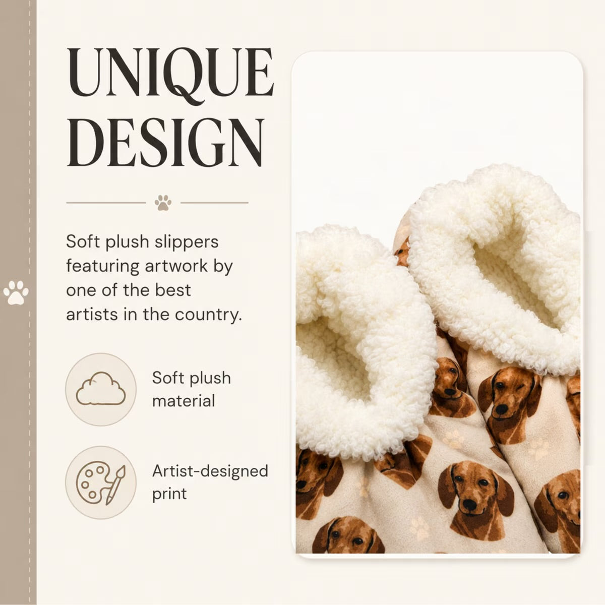 RED DACHSHUND Dog Ladies Non-Slip Slippers COMFIES BRAND By E&S Pets