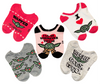 STAR WARS BABY YODA LADIES VALENTINES DAY 5 PAIR OF NO SHOW SOCKS ‘I'LL GO WHEREVER YOU GO' - Novelty Socks And Slippers