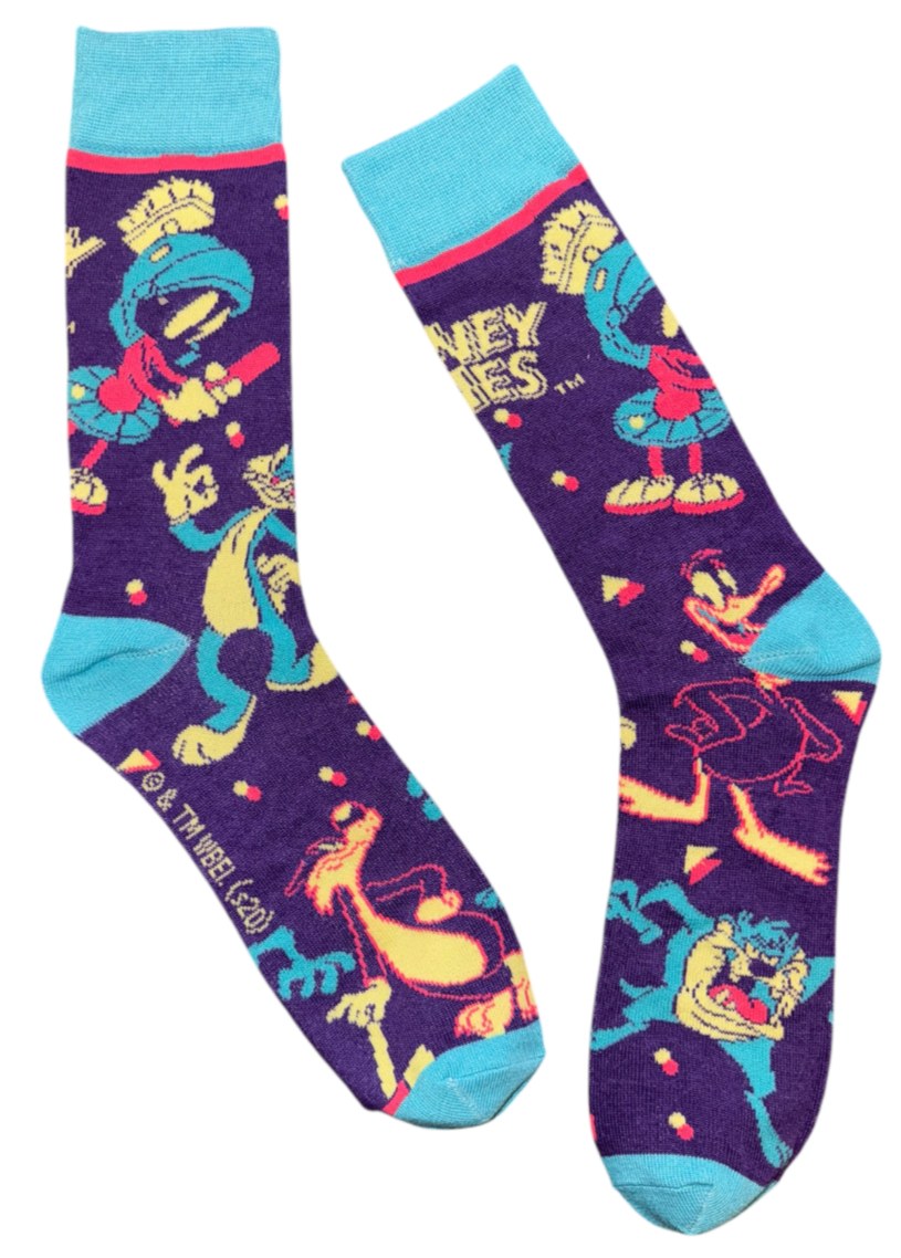 LOONEY TUNES Men’s Socks BUGS BUNNY, TASMANIAN DEVIL Bioworld Brand - Novelty Socks And Slippers