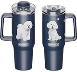 Dog & Cat Stainless Steel Ultimate 40 Oz. Tumbler Hot & Cold Travel Mug By E&S Pets (Choose Breed) - Novelty Socks And Slippers