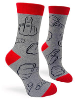 SASSY MIDDLE FINGER Ladies Socks FABDAZ Brand (Choose Color)