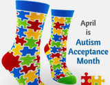 I LOVE SOMEONE WITH AUTISM Ladies Socks FABDAZ Brand (Choose Style) - Novelty Socks And Slippers