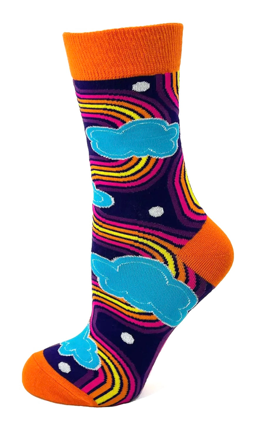 FABDAZ BRAND LADIES ‘STAY TRIPPY LITTLE HIPPIE’ SOCKS - Novelty Socks And Slippers