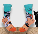 BAD CAT MUMMY Unisex Kids Halloween Socks (Choose Size) - Novelty Socks And Slippers