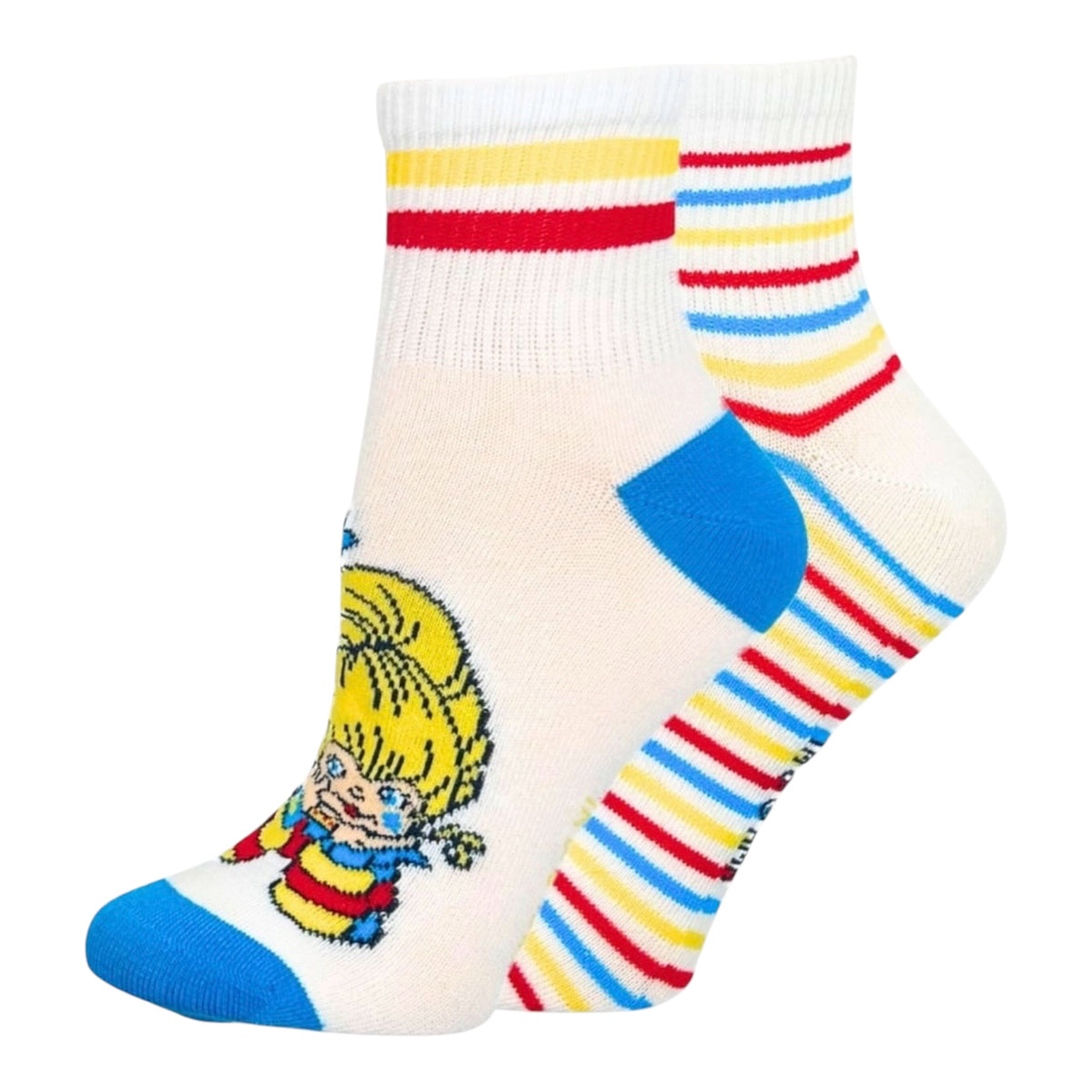 RAINBOW BRITE Ladies 2 Pair of Crew Socks MR. GLITTERS