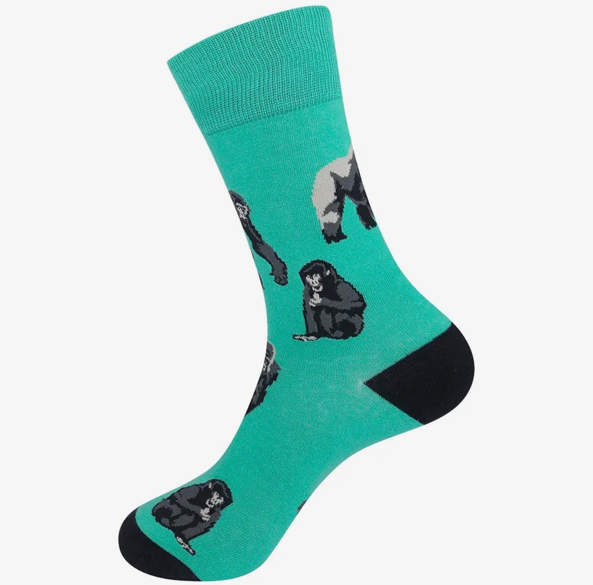GORILLA Adult Unisex Socks FUNATIC Brand GORILLAS All Over - Novelty Socks And Slippers