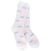 Pretty Blue Bows Ladies Soft Cozy Socks WORLD’S SOFTEST SOCKS Brand - Novelty Socks And Slippers