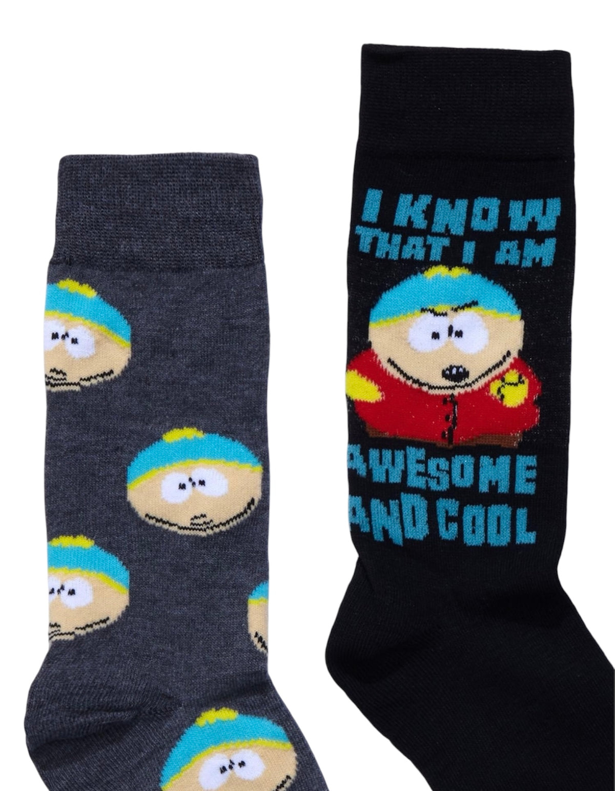 SOUTH PARK MEN’S 2 PAIR OF SOCKS ‘I KNOW THAT I AM AWESOME & COOL’