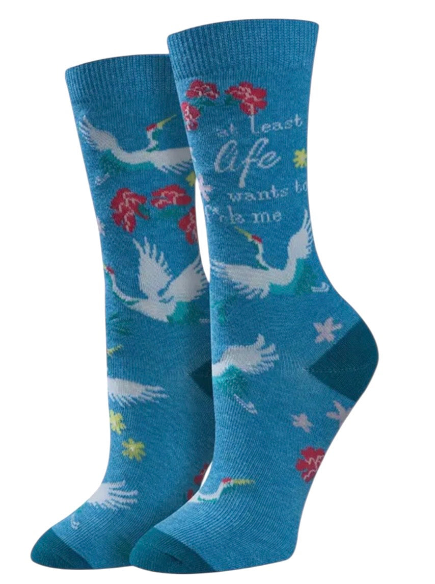 AT LEAST LIFE WANTS TO F*CK ME Ladies Socks SOCK HARBOR Brand - Novelty Socks And Slippers
