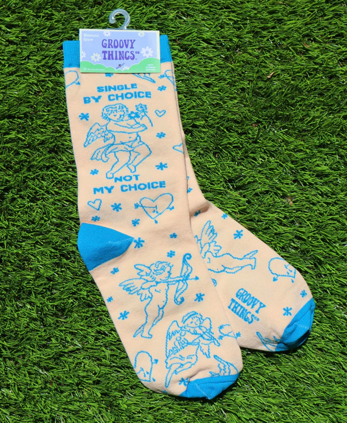 GROOVY THINGS Brand Ladies SINGLE BY CHOICE, NOT MY CHOICE Socks - Novelty Socks And Slippers