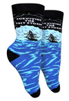 GROOVY THINGS Co. Brand Ladies SURVIVING THE SHIT STORM Socks - Novelty Socks And Slippers